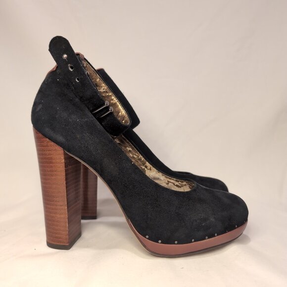 Sam Edelman Lyla Black and Mahogany Platform Pumps - Picture 2 of 9